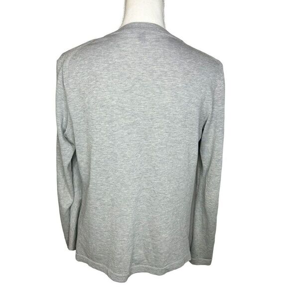 Lafayette 148 Womens Open Cardigan Waterfall Hem Long Sleeve Heather Gray Size S - Picture 4 of 6